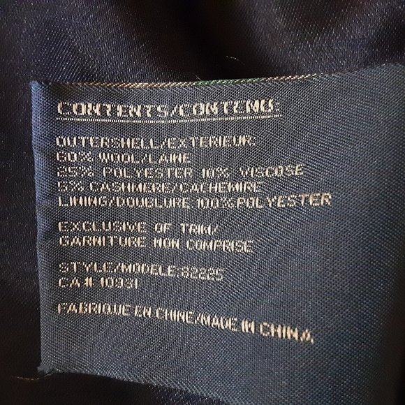 Laura Wool Cashmere Black Winter Pea Coat | S - Picture 15 of 16